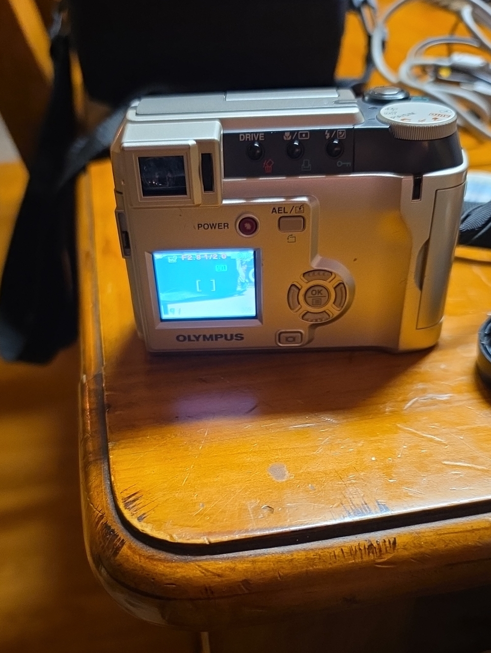 Olympus Silver Compact Digital Camera with LCD Screen